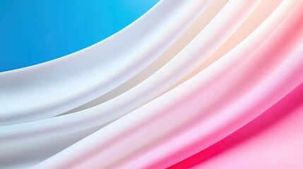 Obraz premium Elegant Flowing Fabric in Blue and Pink Shades with Soft Textures for Background and Design Purposes