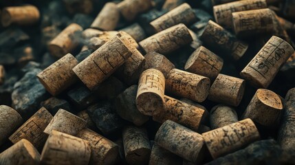Pile of Used Wine Corks, Close-up Photography
