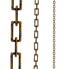 Rustic display of iron chain in three size 