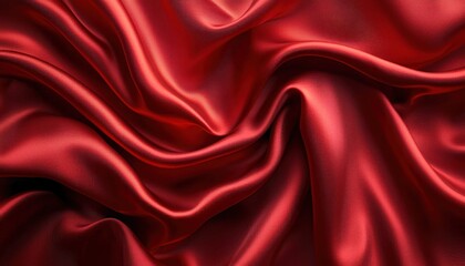 Obraz premium Red silk fabric draped background for luxury or elegance