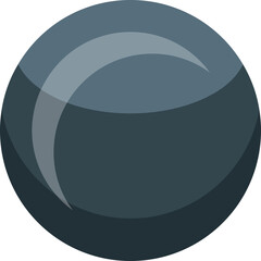 Bowling ball with a crescent shape rolling on dark background, ready for a strike