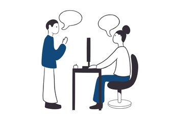 Dialogue: Workplace conversation