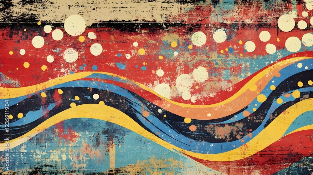Leinwandbilder vibrant abstract with expressive textures and dynamic fluid shapes