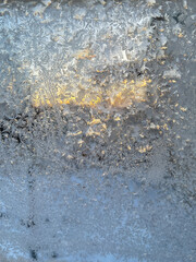 frosty patterns on glass