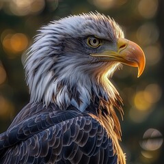 Fototapeta premium Super Sharp Close-Up of an Eagle with Realistic Texture and Fine Detail
