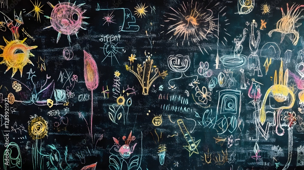 Leinwandbilder vibrant colorful playful and whimsical abstract background featuring a variety of imaginative concep