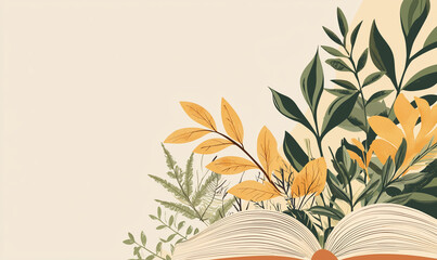 Botanical illustration event nature scene art composition plant life close-up view creative concept