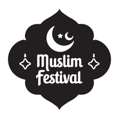 Islamic festival design with ornamental patterns and golden accents