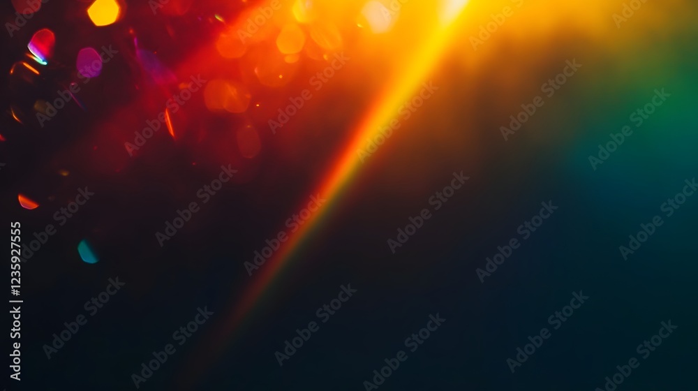 Aufkleber vibrant prism of radiant light and color abstract cosmic explosion of illumination and spectrum mesm