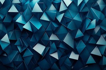 Fototapeta premium Abstract Teal Triangular Geometric Pattern Design