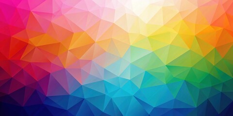 Abstract Geometric Background of Vibrant Hues and Interlocking Triangles