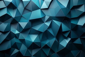 Fototapeta premium Abstract Teal Geometric Triangular Pattern Background