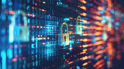 Obraz premium Enhancing Digital Security: A Futuristic View of Cyber Protection