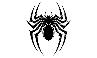 spider tattoo set vector graphic design black and white clip art silhouette