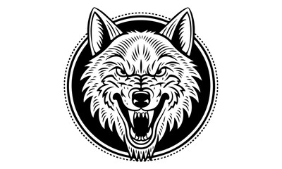 Lion Logo Design Vector Template. Lion Head Logo Icon Vector illustration. Black and white Lion head vector illustration.