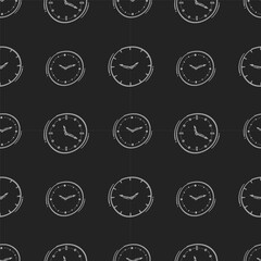 clock icon pattern. clock icon seamless pattern. doodle clock icon seamless pattern. doodle clock icon background