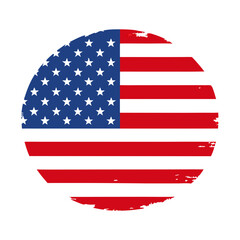 Fototapeta premium country flag button Independence Day American flag