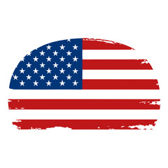 American flag in grunge style