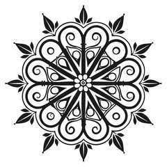 Mandala Design, Black Colour Mandala Design