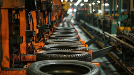 Tire Manufacturing Assembly Line in Factory