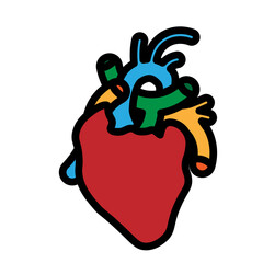 Heart Vector Filled Icon Design