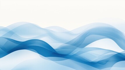 Abstract Blue Wave Design: Serene and Tranquil Digital Art