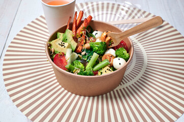 Vegetarian bowl, fresh fitness food