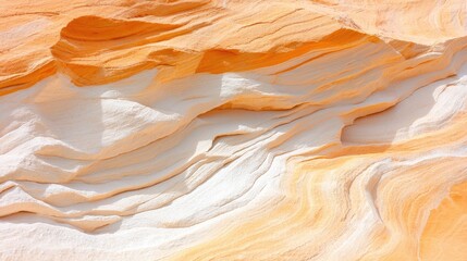 Obraz premium Orange and white sandstone formations, desert landscape, geological texture, background for design