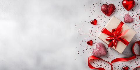 Dreamy Valentine's Day Background with Heart Bokeh and Soft Lighting, Generative AI