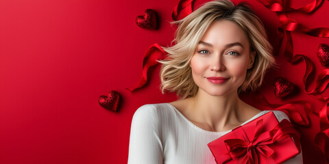 Dreamy Valentine's Day Background with Heart Bokeh and Soft Lighting, Generative AI