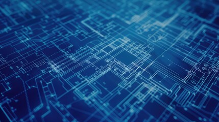 Obraz premium Intricate Blueprint of Electronic Circuit Board