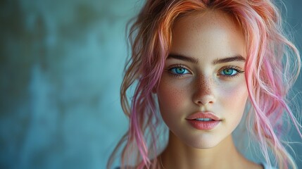 Naklejka premium Portrait of a beautiful woman.