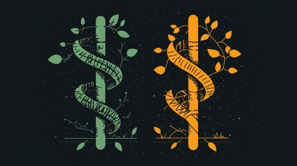 Naklejka premium Genetic engineering flat design front view biotechnology revolution theme cartoon drawing Split-complementary color scheme.