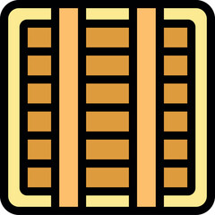 Securely packaged wooden box viewed from above, emphasizing safe and efficient shipping practices