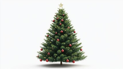 Christmas tree isolated on transparent background,