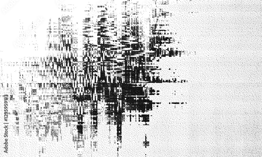 Poster glitch background. vhs grunge texture with noise effect and pixelation. analog video digital errors.