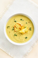 Cauliflower cheese soup