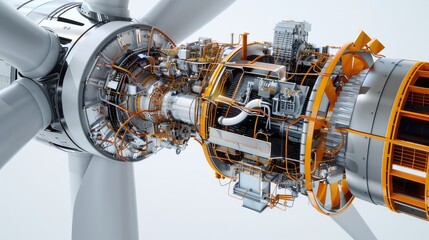 Intricate Design of a Modern Wind Turbine Engine for Renewable Energy