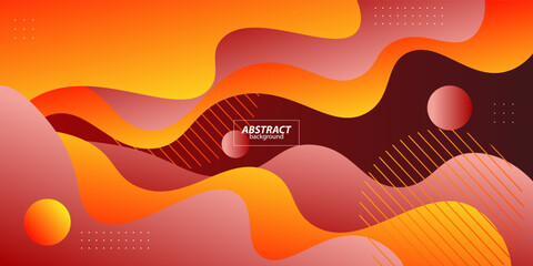 Pink and orange geometric business banner design. creative banner design with wave shapes and lines for template. Simple horizontal banner. Eps10 vector