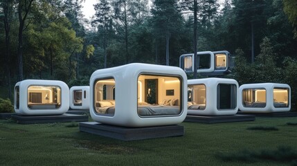 A luxury modular villa designed for easy expansion and modern living.