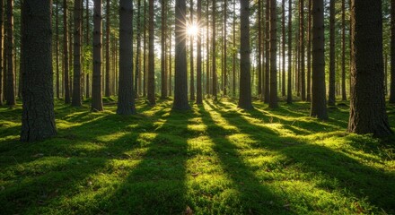 Obraz premium morning in the forest