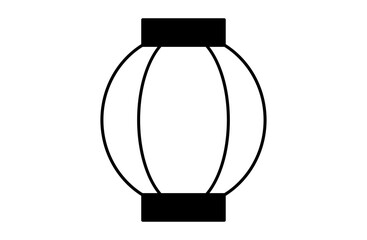 提灯のシンプルアイコンベクターイラスト 夏祭り