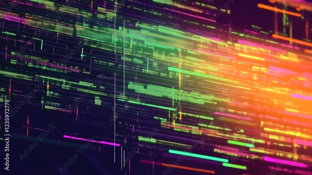 Poster abstract digital data stream background