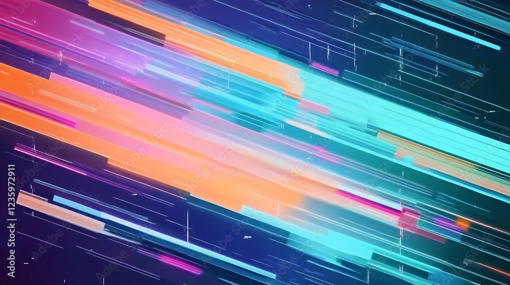 Poster abstract colorful diagonal lines. digital art background. possible use desktop wallpaper