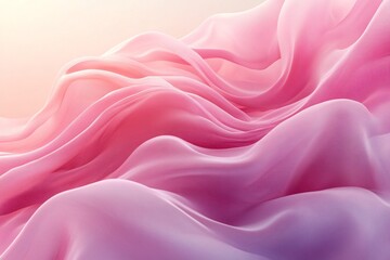 Obraz premium Abstract Pink Fabric Draped Softly In Waves