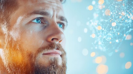 Office Intelligent Solution Technology Team of professionals collaborating on a digital project, interactive whiteboard in the background, highlights collaboration and data analysis