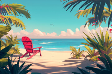 Fototapeta premium Summer beach design