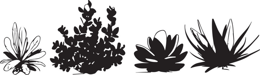 Set plants. Hand drawn vector illustration	