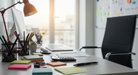 office desk with computer