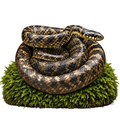 Fototapeta premium Snake animal and viper with nature view white background.